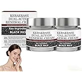 Keratin Erase Dual-Action Renewal Cream – Black & White Rice Soothing Repair Cream, Hydrating Body Serum for Smoother-Looking Skin, Suitable for All Skin Types (2 Pack)
