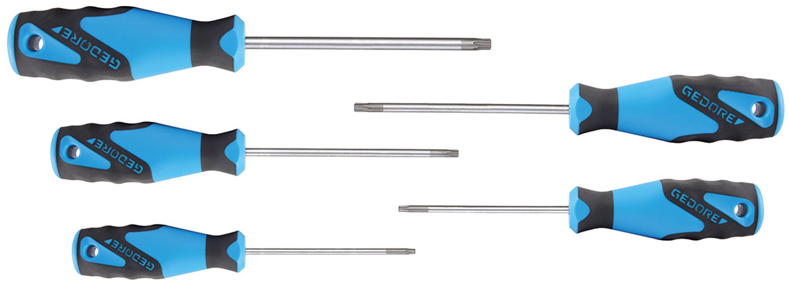 GEDORE 2163 TXB-05 3K Screwdriver Set 5-Piece TX Pen T10-T30