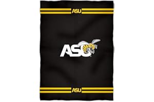 Vive La Fete College Blanket, Officially Licensed ASU, Alabama State Hornets, Warm & Lightweight Throw Measuring 40" X 58" from