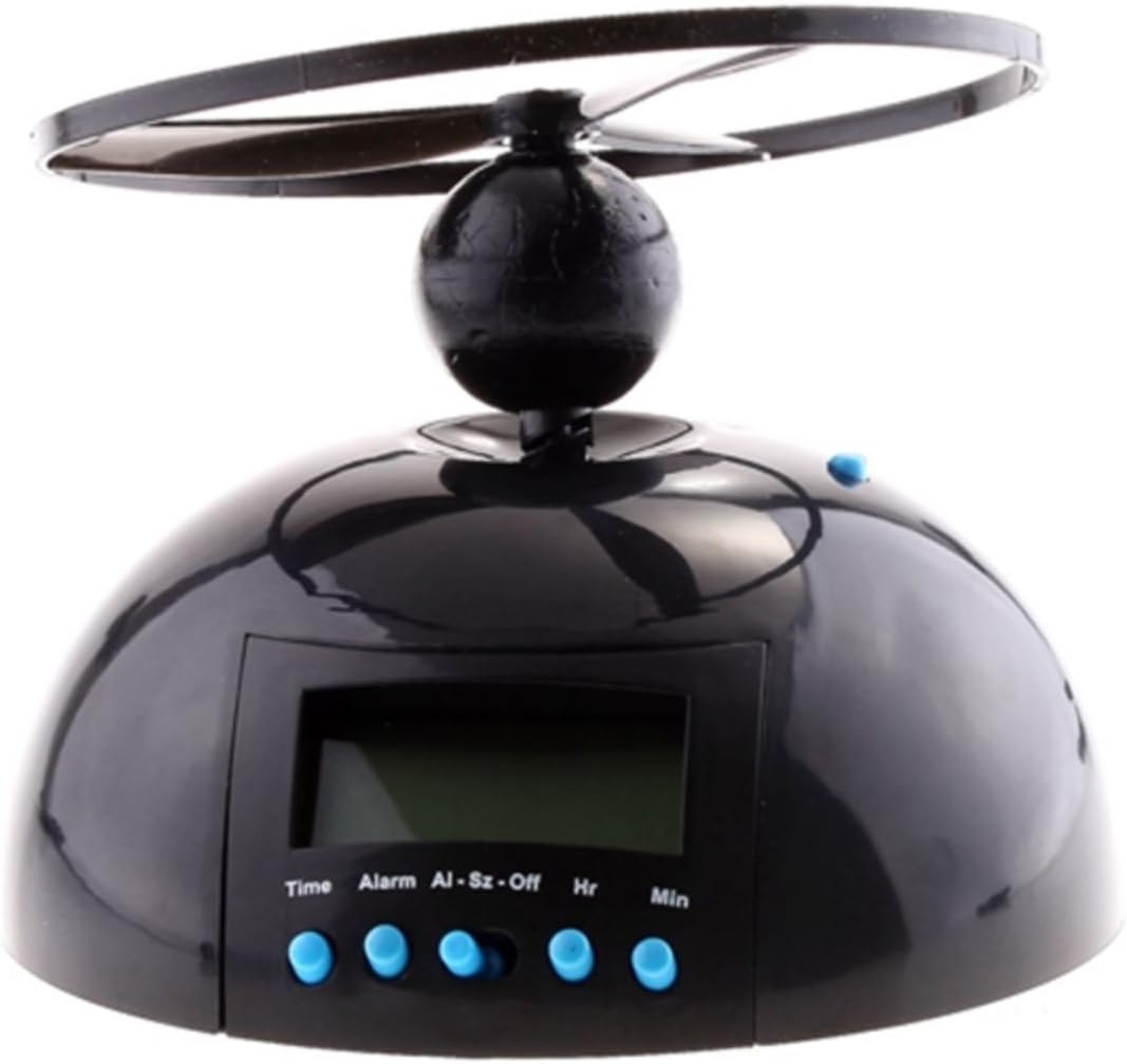 Flying Alarm Clock Snooze LCD Digital Alarm Clock UFO Helicopter Annoyed Alarm Clock by Superjune