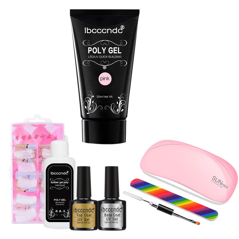Amazon Ibcccndc Poly Nail Gel Kit Enhancement System Professional Poly Builder All in One 