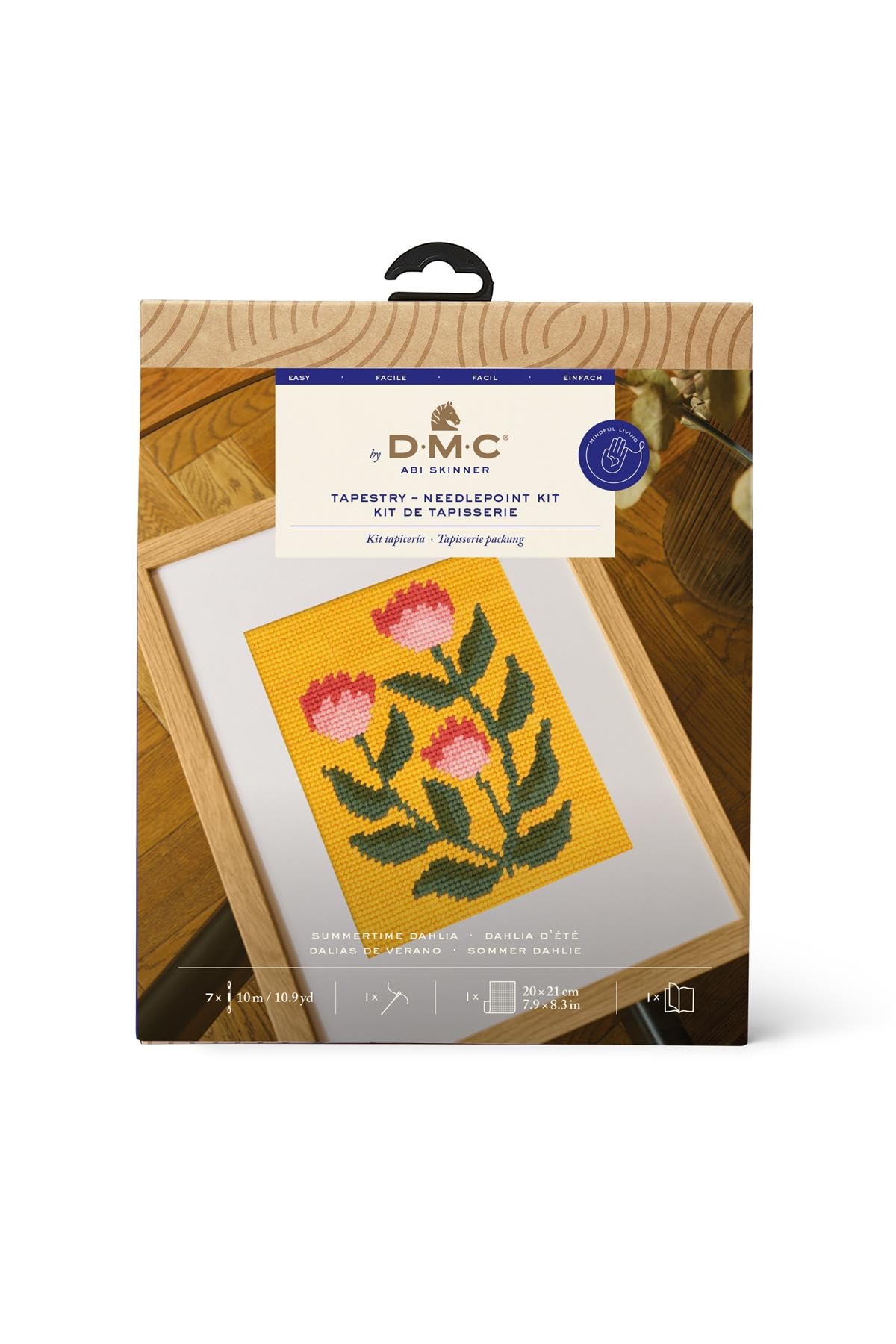 DMC Summertime Dahlia - Medium Tapestry-Needlepoint Kit — image 1