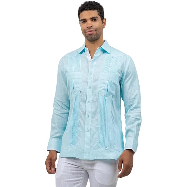 Amazon.com: Mojito Collection Men's 100% Linen Guayabera Shirt