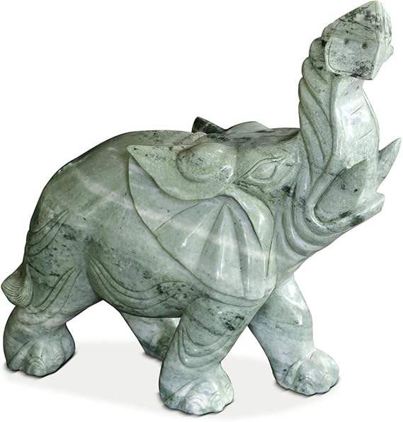 Jade Elephant Sculpture, Hand Carved