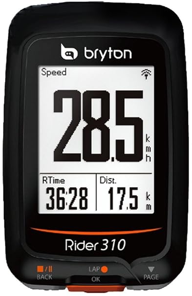 Unbekannt Bryton Rider 310 C, Computer GPS mit Geschwindigkeitsmesser Unisex – Erwachsene, schwarz, M