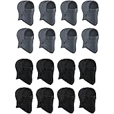 Silicherry 16 Pcs Balaclava Ski Masks Adjustable Windproof Winter Warm Fleece Face Mask Covers for Men Women Outdoor