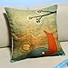 Leaveland 18-Inch-by-18-Inch Lovely Fox Under the Tree Throw Pillow Covers