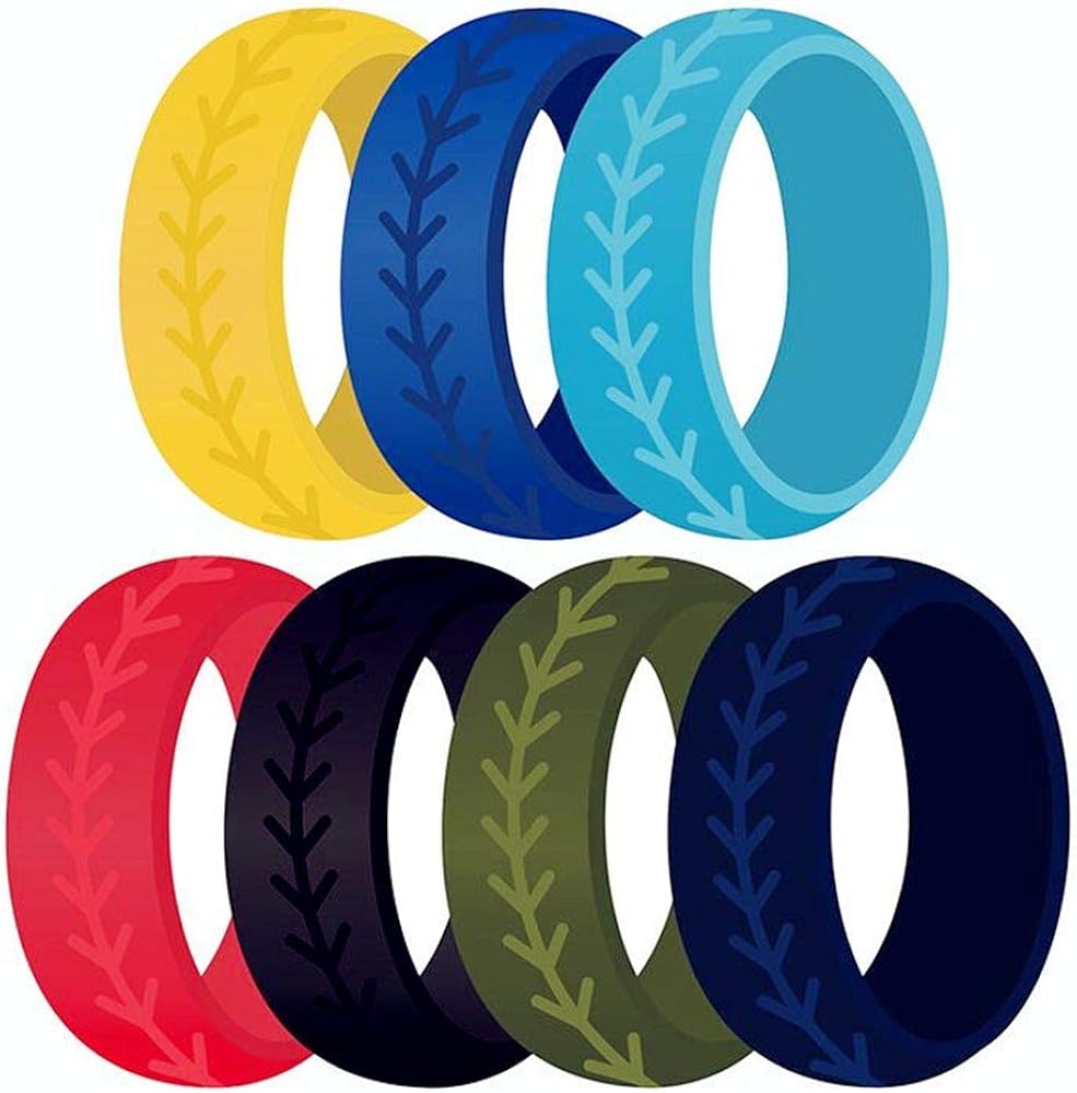 AWLY 7 Packs/Sets Multi Colors American Baseball Rubber