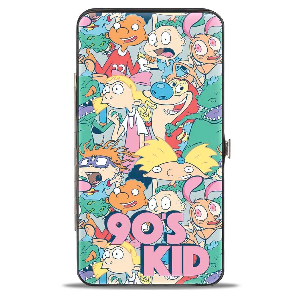 Nick Rewind - Wallet - Buckle-Down Hinge Wallet 90's Kid 8-Character Mash Up Collage Womens Girls