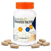 Transfer Factor Enhanced - Supports Immune Function &amp; Daily Wellness | Egg Yolk, Cow Colostrum &amp; Mushrooms Blend, Energy &amp; Nutritional Support | Sourced from New Zealand, Hormone-Free - 100 Capsules