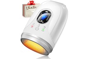 ULADIS Hand Massager with Heat and Compression, 4000mAh Rechargeable Battery Soothing Kneading & Stretching, Palm, Finger & Wrist Massage, 6 Modes & 6 Intensities, Gifts for Women Men Relaxation at Office
