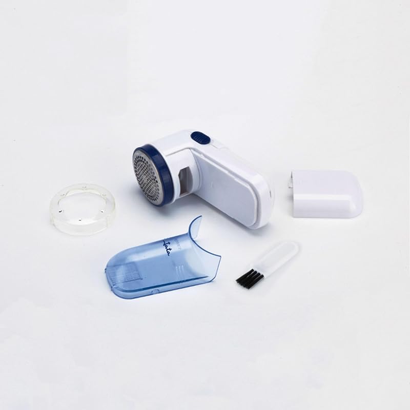 QP398N Quitapelusas Eléctrico con Cuchillas de acero inoxidable. Contenedor de pelusas desmontable. Funciona con pilas. Accesorios: cepillo para limpieza. Elimina pelusas, bolitas y rozaduras