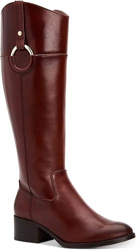 women's cognac leather riding boots