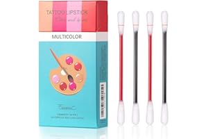 Eliversion 20Pcs Waterproof Non-Stick Lip Tint Cotton Swab, Long Lasting Matte Lip Gloss Applicator