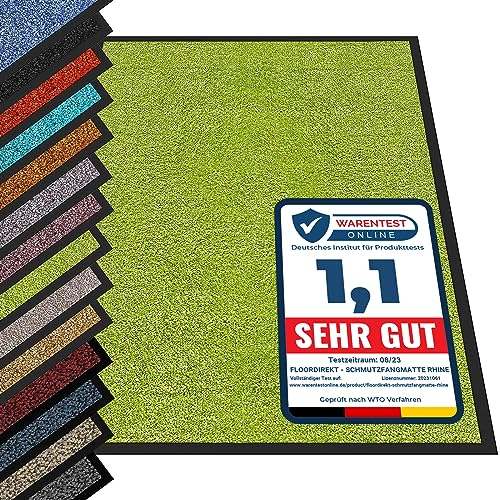 etm® Schmutzfangmatte - Fußmatte in vielen Größen - Türmatte Fußabstreifer für Haustür innen und außen (Hellgrün, 135x200 cm)