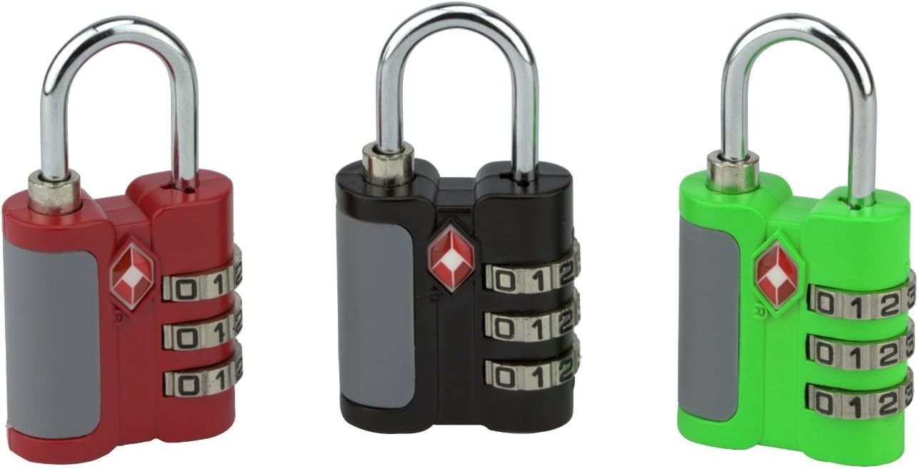 YVZOTCK TSA Lock - 3 Digit Combination Best Luggage Lock For Travel Safety and Security - TSA Approved Suitcase Lock ,Set-Your-Own Combination Luggage Lock (Green)