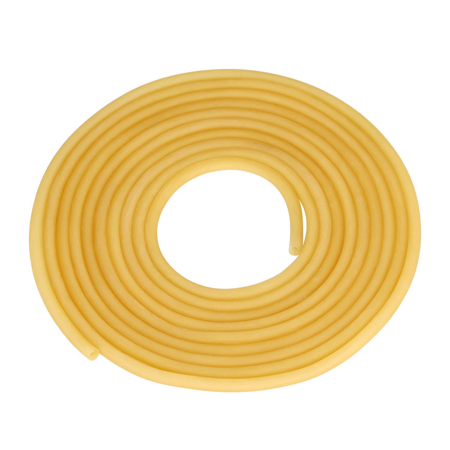 TEN-HIGH Natural Latex Rubber Tubing, 5 Meters 0.2inch OD x 0.12inch ID Flexible Rubber Hose, Slingshot Catapult Surgical Tube Elastic Parts 5m Length