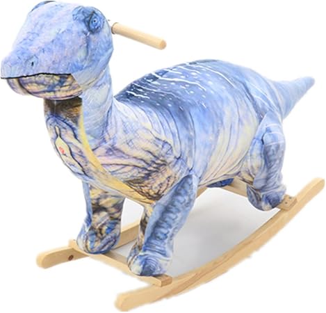 Amazon 恐竜 乗れるぬいぐるみ おもちゃ 座れる 乗り物 キッズチェア ロッキング ティラノサウルス ブルー ぬいぐるみ おもちゃ
