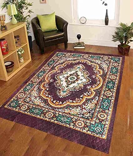 Home Elite Traditional Floral Microfibre Anti-Allergic Carpet - 55x80, Multicolour