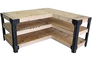 2 X 4 BASICS 2x4basics 90165ONLMI Custom L-Shaped Workbench