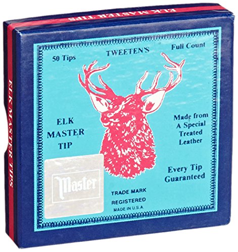 Tweeten Elk Master 13 mm Soft Leather Billiard/Pool Cue Tips, Box of 50