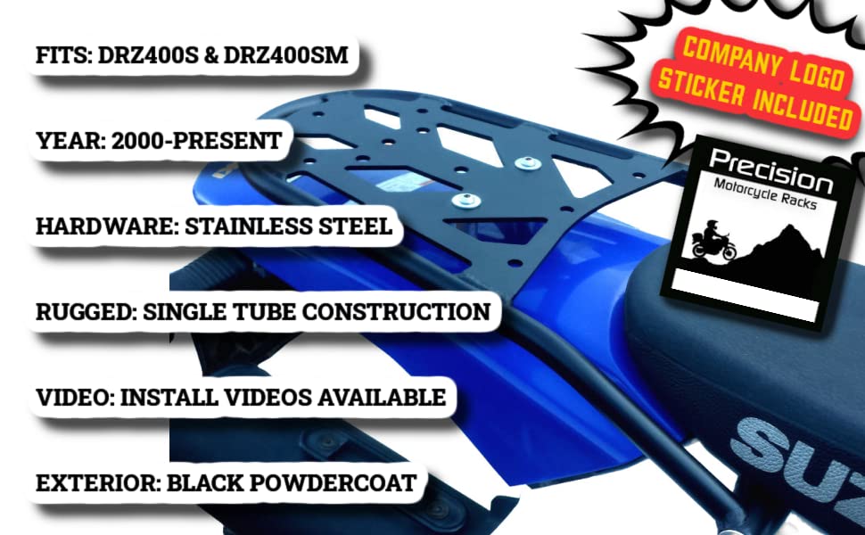 Mua PMRACKS DRZ400 DRZ400S DRZ400SM Rear Luggage Rack (2000-Present ...