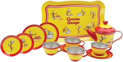 curious george tin tea set