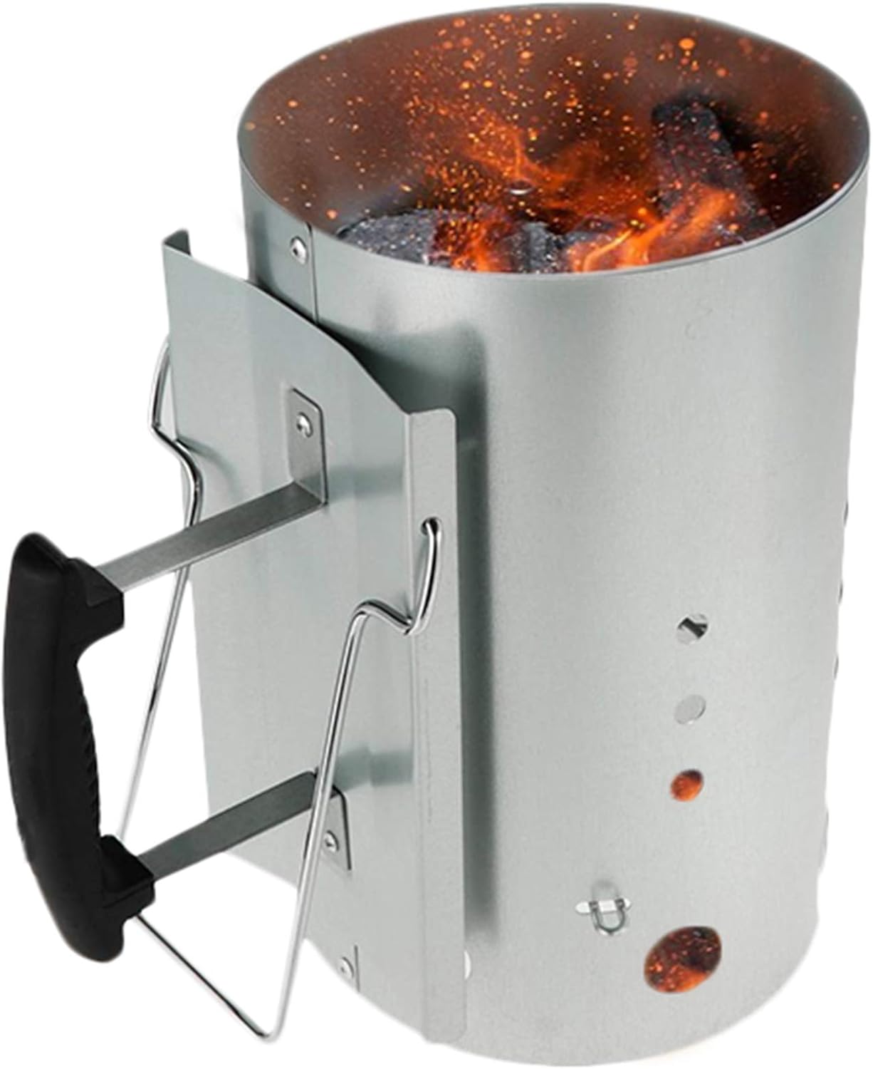 SA Products BBQ Grill Large Charcoal Chimney Starter Briquette and