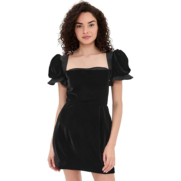 Amazon.com: endless rose Women's Velvet Satin Bow Mini Dress, Black, M :  Clothing, Shoes & Jewelry