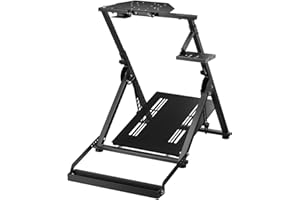 VOYOCHT Racing Wheel Stand, Adjustable Angle and Height, Racing Steering Wheel Stand with Seat Slot with Water Cup Holder fit for Logitech G25 G27 G29 G920 G923 Thrustmaster T300 T500 Xbox