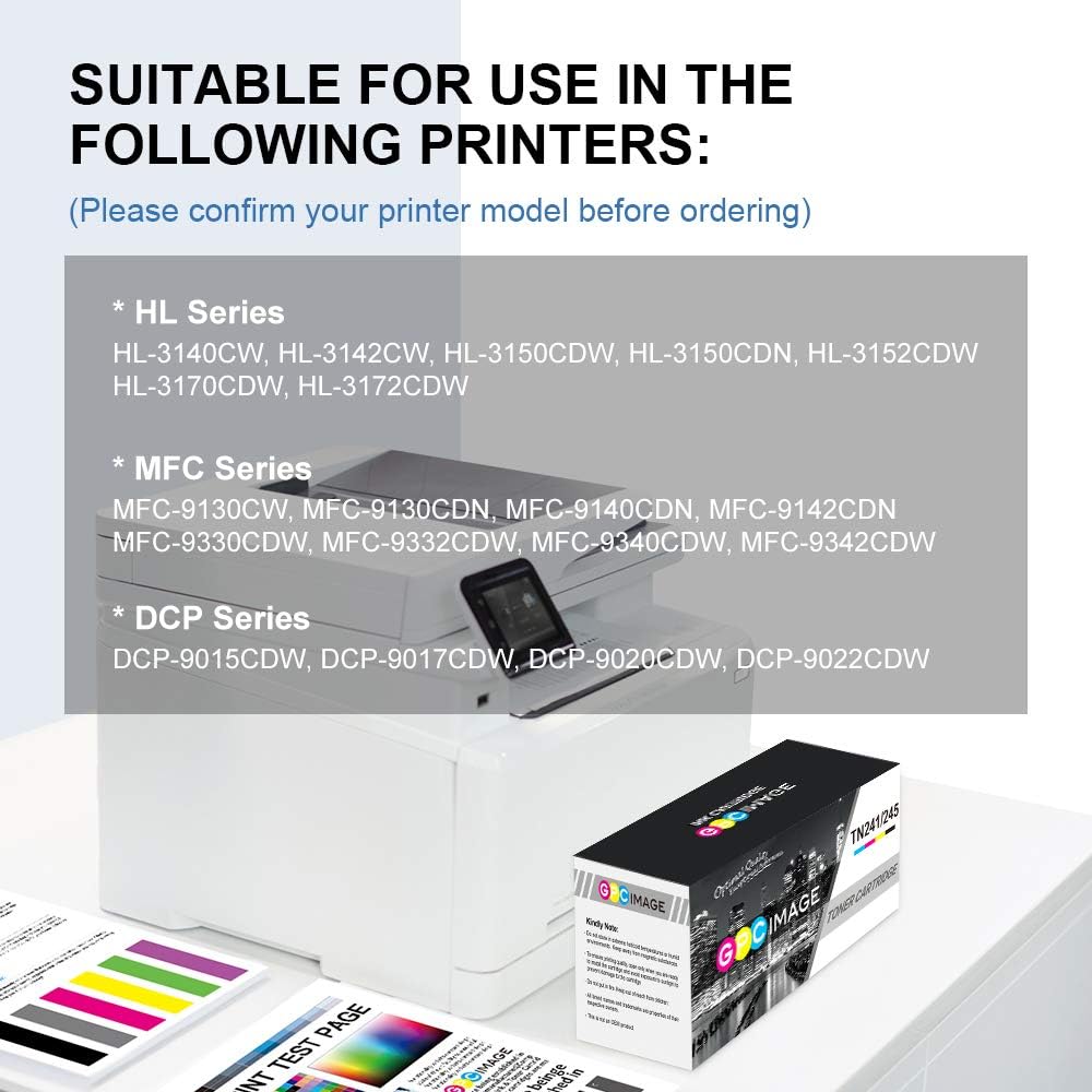 TN241 TN245 Toner Cartridges Compatible for Brother TN241 TN245 TN-241 TN-245 Toner Cartridges for HL-3140CW HL-3150CW HL-3170CW DCP-9015CDW DCP-9020CDW MFC-9330CDW (Black Cyan Magenta Yellow - Image 3