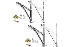 ZHOUWHJJ 2 Pari Mounting Bracket for 9000-30000BTU Condenser Ductless Mini Split Air Conditioner Heat Pump Systems, Rust Free Stainless Steel