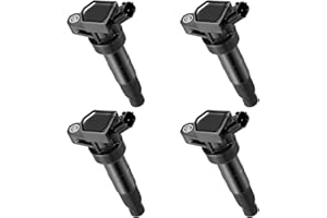 BDFHYK Ignition Coils Pack Compatible with Kia Sorento Forte Optima Sportage Borrego Rondo Koup K900, Compatible with Hyundai Sonata Santa Fe Genesis Coupe l4 2.0L 2.4L Coil for UF611 Set of 4