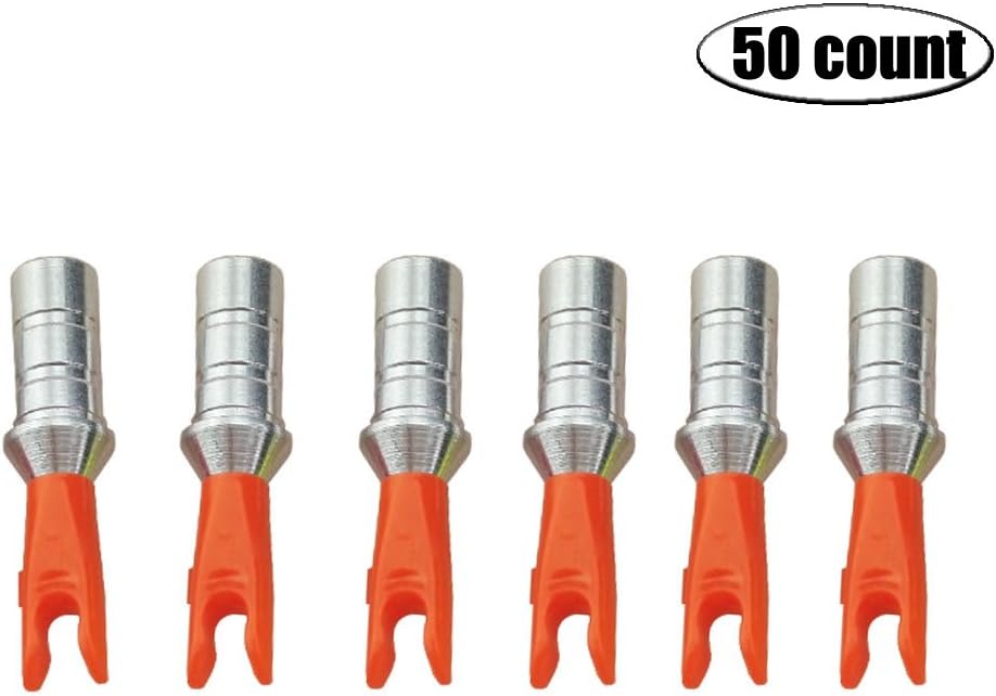 AMEYXGS 50pcs Flèche Encoche En Plastique Arrow Nocks ID 6mm