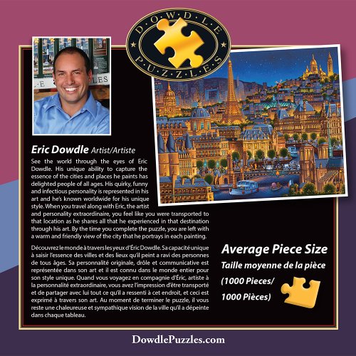 Jigsaw Puzzle - Paris "City of Lights" 1000 Pc By Dowdle Folk Art