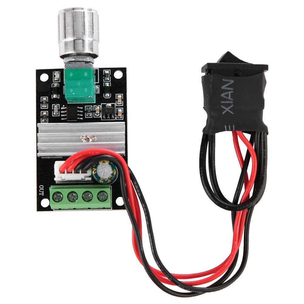 DC Motor Speed Controller, 6-28V 3A PWM DC Motor Speed Controller Motor Speed Regulator Electric Motor Controller with Switch Function - Image 3