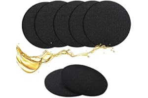 CINGFANLU 5 Pcs Circular No Splatter Pad Oil 15 Inches Circular Splash Pad Fits Most Oil Drains Anti Splash Oil Change Mat for Mechanics and Automotive Techs, Black