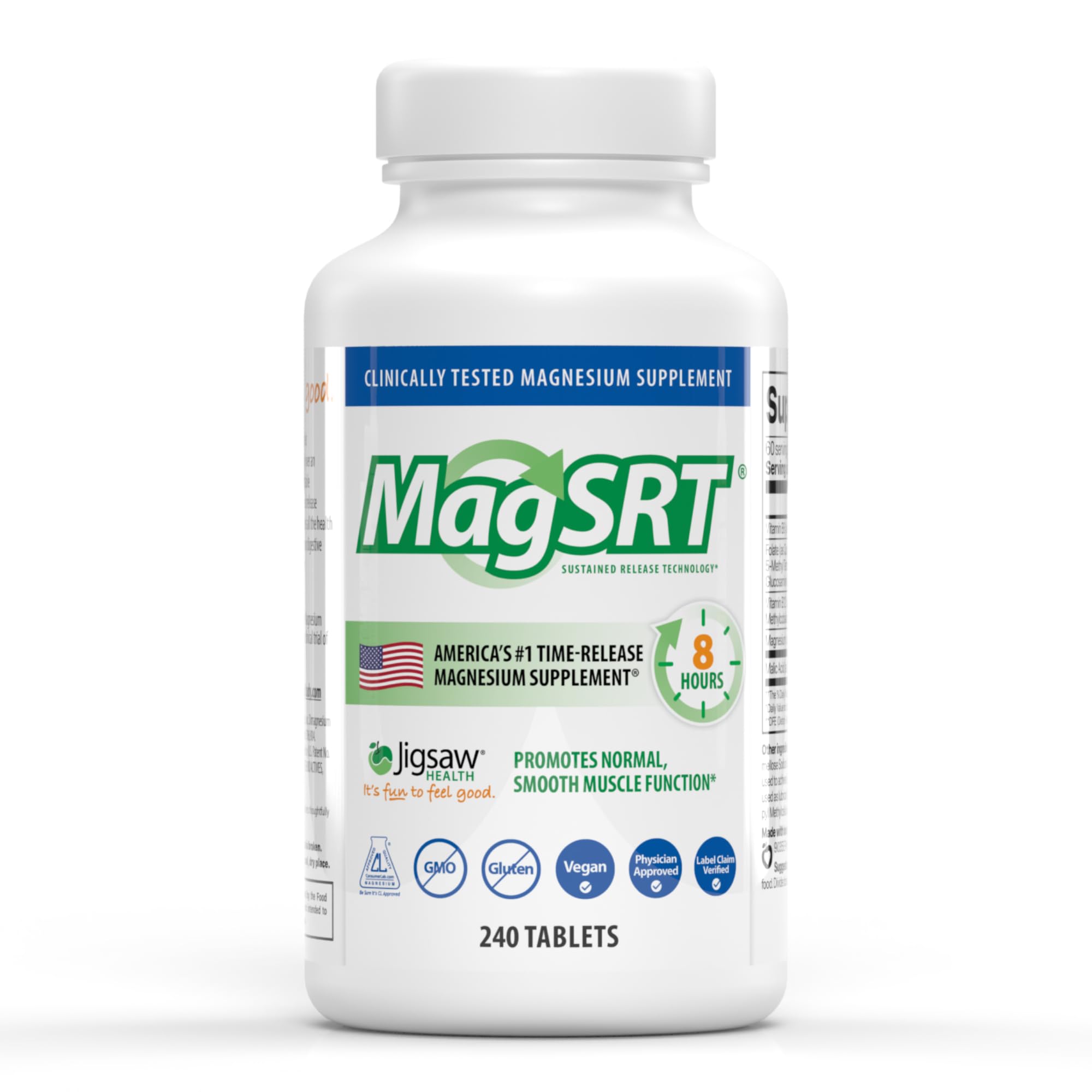 Jigsaw Healthjigsaw Magnesium W/Srt, 240T/Bottle.