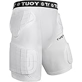 Men's Padded Football Girdle Compression 5-Pads Integrated Football Pads with Hip Tail Thigh Protector for Football Baseball