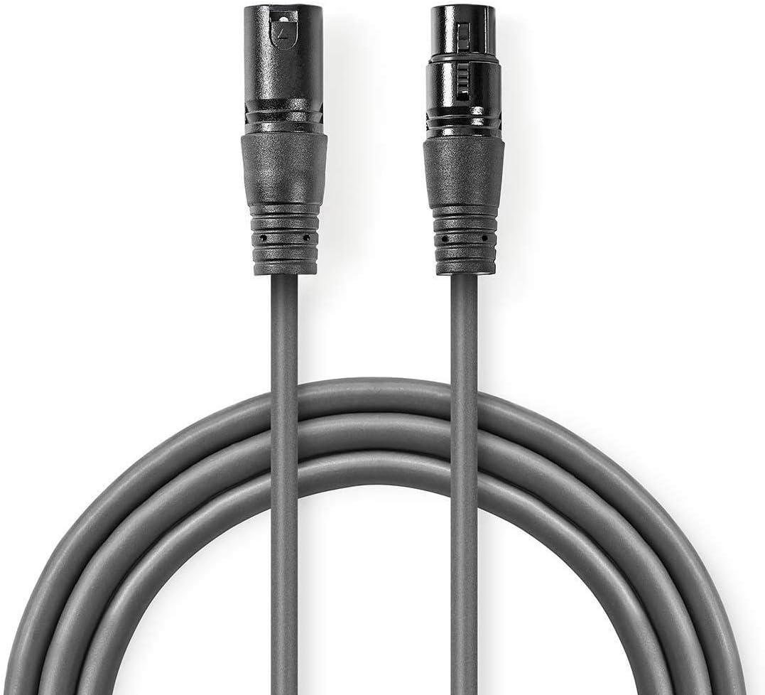 NEDIS DMX Adapter Cable, A High Flexible Digital XLR Cable Perfect for DMX or AES-EBU Signals, 110 Ohm Resistance