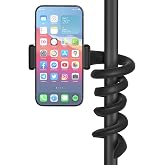 Universal Mic Stand Phone Holder for Microphone Stand Fits Most 3.5" - 7.5" Smartphones - Flexible Cell Phone Holder for Mic Stand, Drum Stand Phone Mount, Music Stand Phone Holders for Any Poles