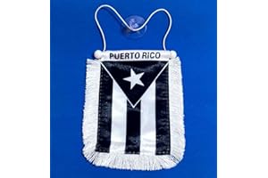 PRK 14 Puerto Rico Flag Black Puerto Rican flags for cars rearview mirror Boricua decoration accessories Collection - Add Vibrant Pride to Cars, Homes, Walls, and Doors