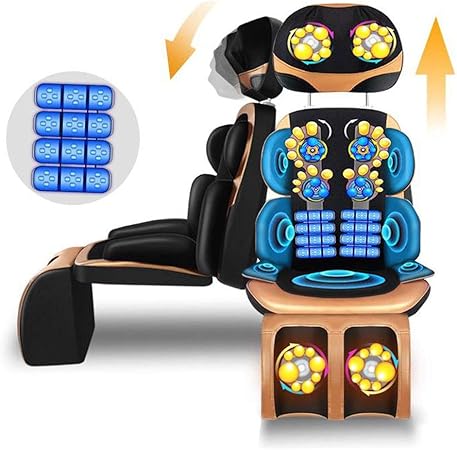 Amazon Co Jp シートマッサージャー マッサージマットレス 加熱付きマッサージマット マッサージチェアクッション ネックバックウエストショルダー脚混練尻振動温湿布のためにホームオフィスの使用 ドラッグストア