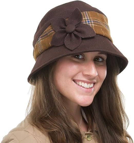 brown cloche hat