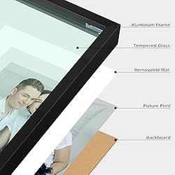 Frametory, 8x10 Aluminum Frames with Mats for 5x7