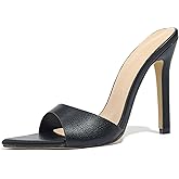 BEDGMDEG Women'S Open Toe Stiletto Mule Sandals Fashionable Pointed Non-Slip Slip-On Formal High Heel Sandals For Parties, Weddings, Evening Parties