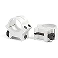 Hammers Stainless Chrome Silver 1" 1 inch Medium Height Rifle Scope Rings for Weaver Picatinny Rail