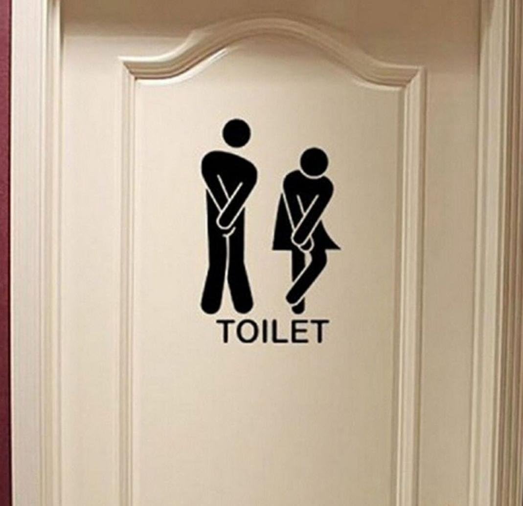 SIGNS247 Man & Woman Toilet WC Sticker, Easy-to-Apply Removable Household Home Decal, Perfect for Toilet Bathroom, Window
