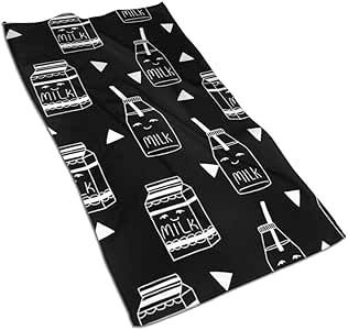 ~ Toallas de Cocina para Platos de Microfibra con Leche y Galletas