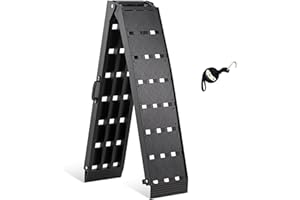 gardhom Motorcycle Ramps for Pickup Trucks 1500lbs Heavy Duty Ramps 7.5FT Folding Loading Ramps for ATV UTV Pickup Motorcycle Dirt Bike Lawn Mower Snow Blower, Black, 1 Piece